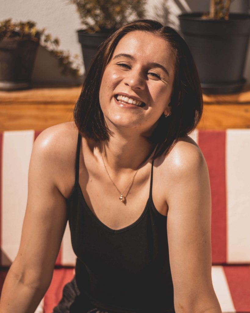 Close-up portrait of Lea sharing her endometriosis journey