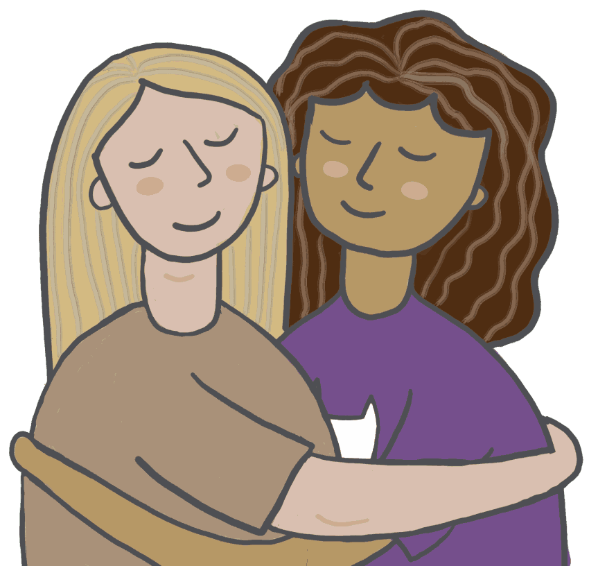 Illustrated scenes from the Lily audiobook about first period