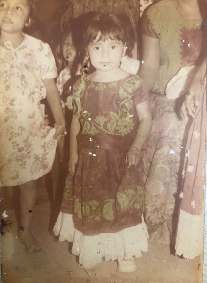 Young Mari Silvia as a child in Oaxaca, Mexico