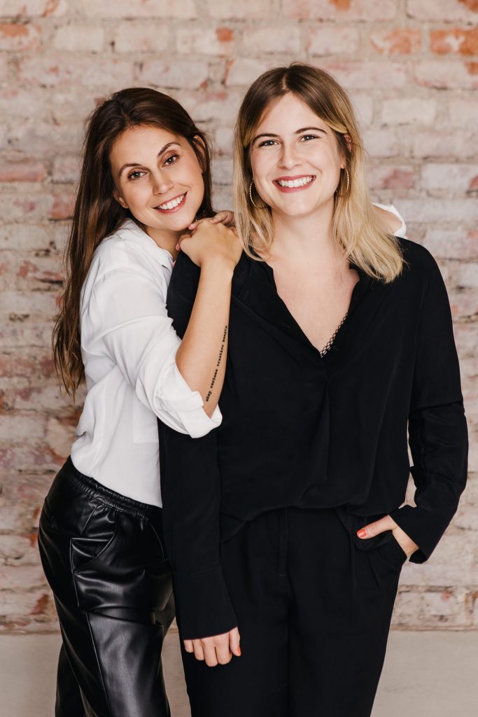 Tania and Steffi in collaboration with OH WOMAN during product development