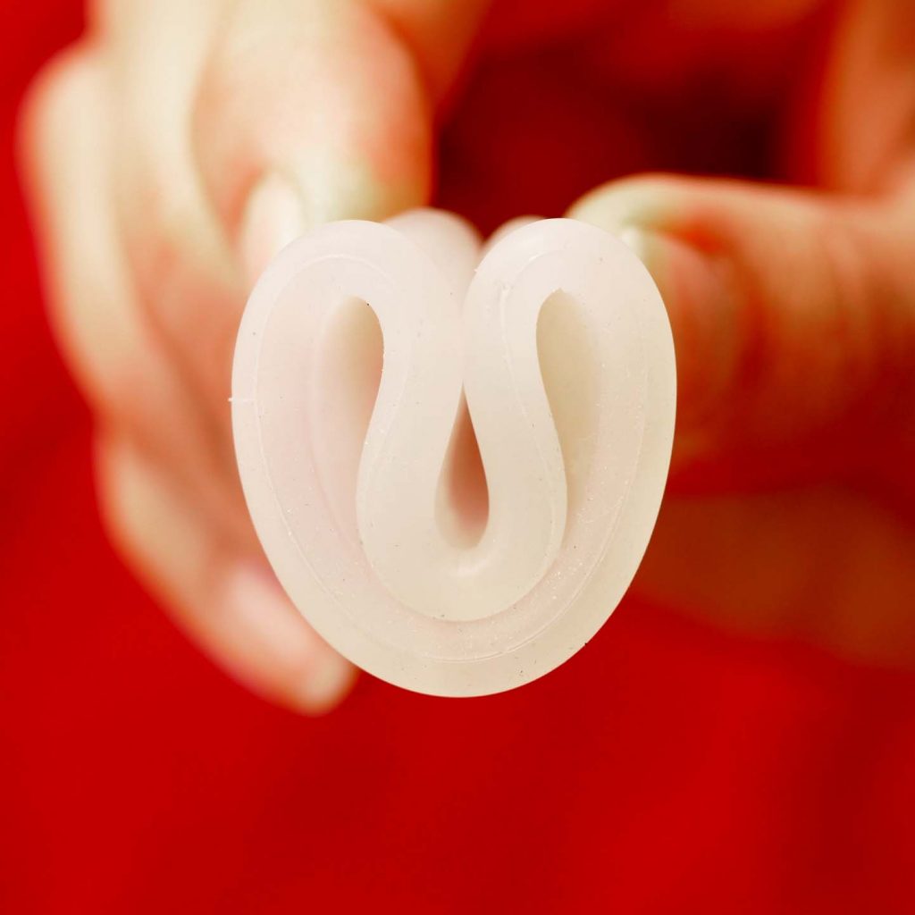 C-fold technique for inserting a menstrual cup