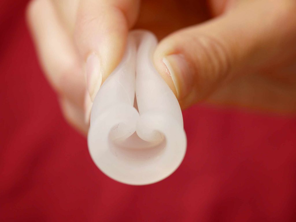 Punch-down fold technique for inserting a menstrual cup