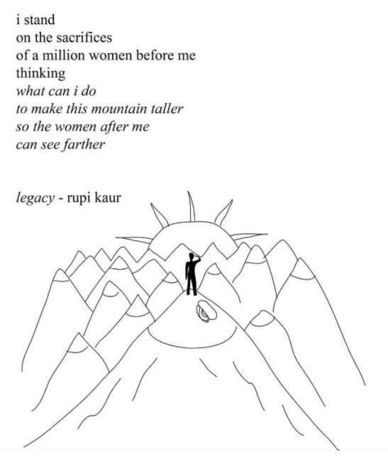 Rupi Kaur poem calling for gender equality and collective action