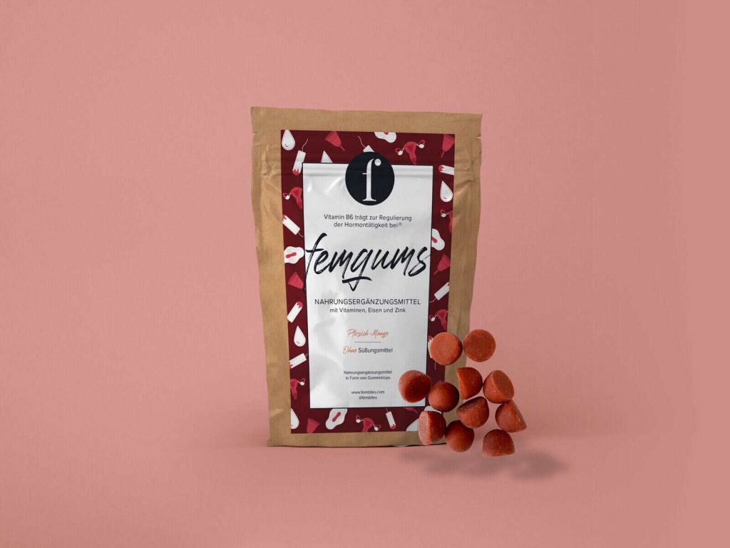 fembites-femgums-Produktaufnahme mit Fokus auf natürliche Inhaltsstoffe